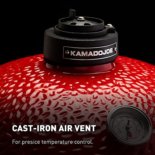 Portable Kamado Joe Grill 13.5" with Cart and Heat Deflectors