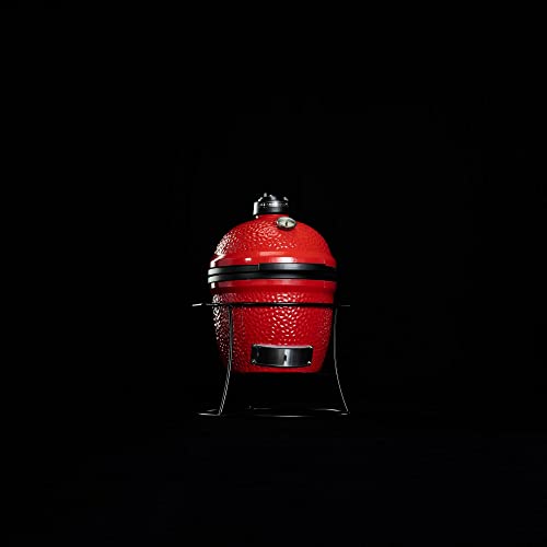 Portable Kamado Joe Grill 13.5" with Cart and Heat Deflectors