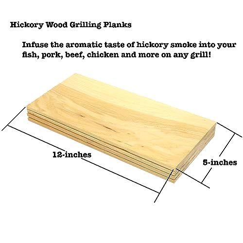Hickory Wood Grilling Planks - 4pk: Enhance Flavor
