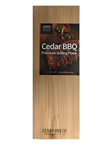 2 Piece Cedar Grilling Planks - Enhance BBQ Flavor