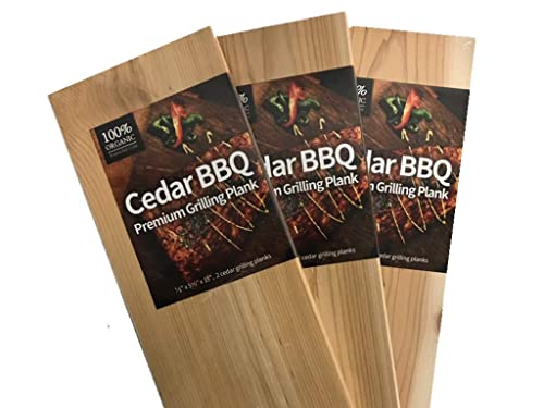 2 Piece Cedar Grilling Planks - Enhance BBQ Flavor