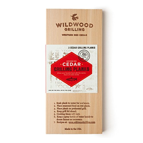 Wildwood Grilling Cedar Plank Grill, 2-Pack (5x11")