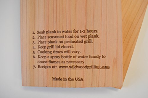 Wildwood Grilling Cedar Plank Grill, 2-Pack (5x11")
