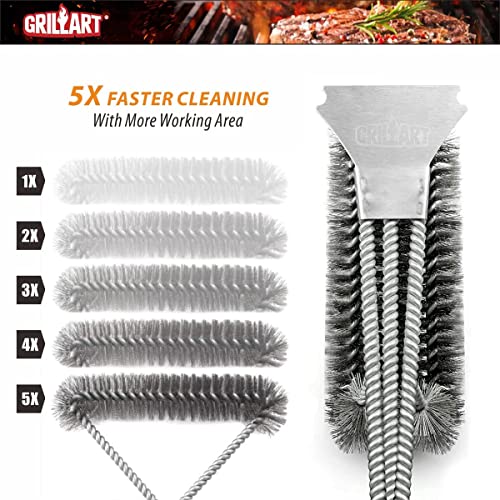 Deluxe Grill Brush and Scraper for Grills