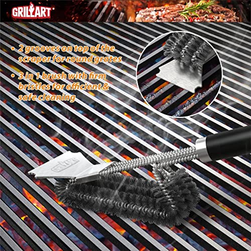 Deluxe Grill Brush and Scraper for Grills