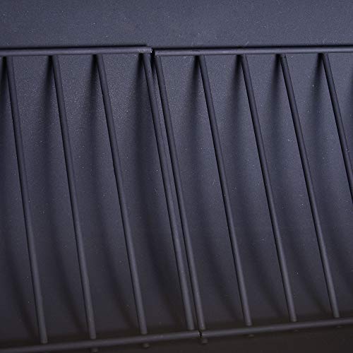 48" Steel Portable Backyard Charcoal BBQ Grill and Offset Smoker with Wheels