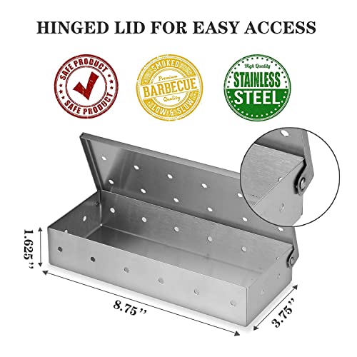Stainless Steel Gas Grill Smoker Box for Meat