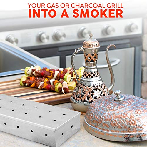 Kaluns Stainless Steel Smoker Box - Wood Chip Grill Accessory