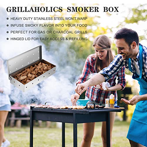 Stainless Steel Gas Grill Smoker Box for Meat