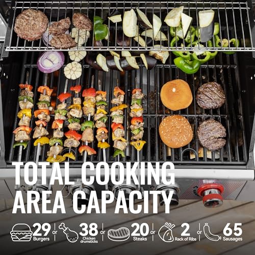 5-Burner BBQ Propane Grill with Sear & Side Burner