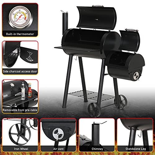 Outdoor Smoker & Portable BBQ Grill