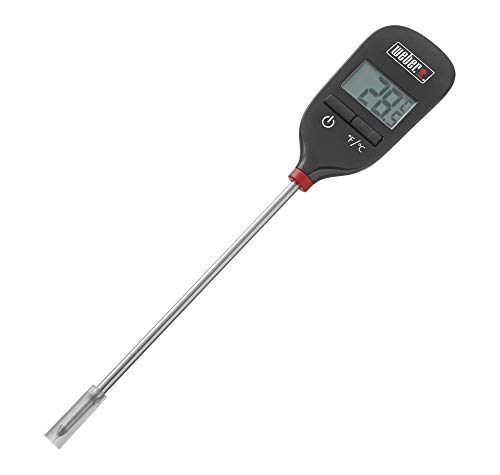 Weber Instant Read Meat Thermometer, Black/Silver