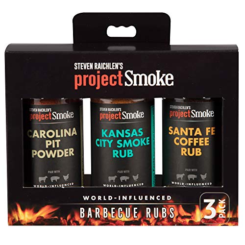 Steven Raichlen's Project Smoke BBQ Spice Seasonings - Set of 3