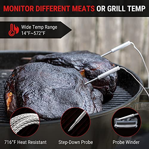 Wireless BBQ Thermometer, Dual Probe Smoker Oven
