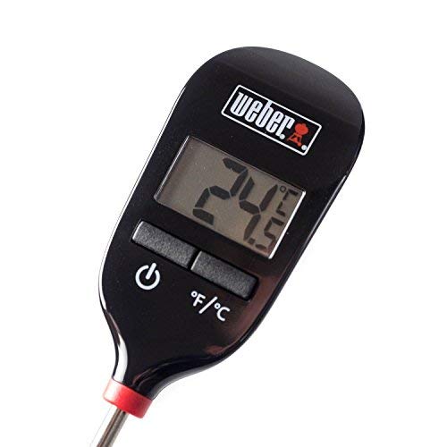 Weber Instant Read Meat Thermometer, Black/Silver