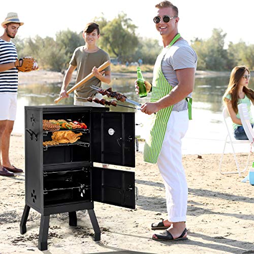Giantex Outdoor Vertical Charcoal Smoker - 2 Racks
