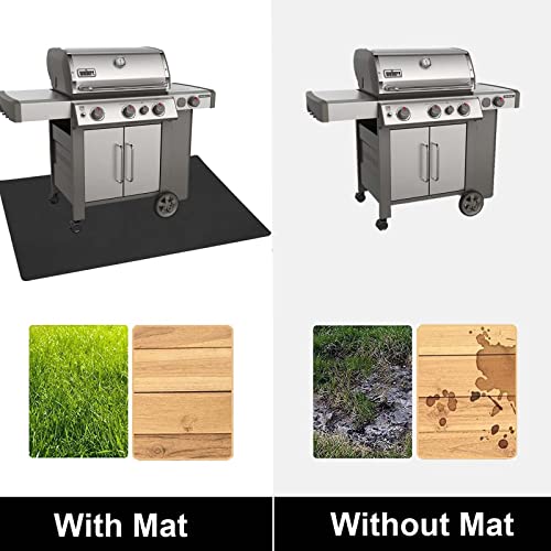 Premium Waterproof BBQ Grill Mat - 40x60, Black