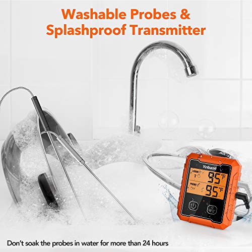 Wireless BBQ Thermometer with Dual Probes, 500 FT Range