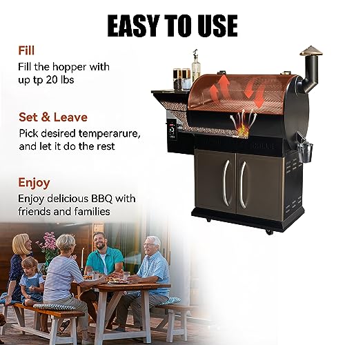 Z GRILLS Wood Pellet Grill Smoker with PID Control, 700 sq. in Cooking Area