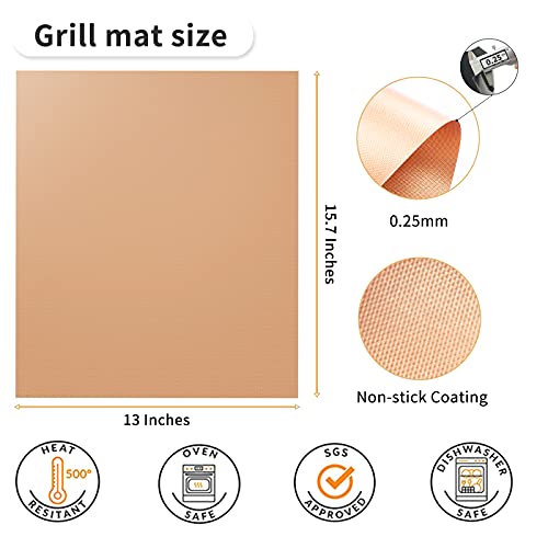 YRYM HT Copper Grill Mats - Set of 5