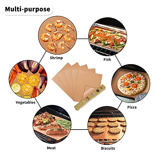 YRYM HT Copper Grill Mats - Set of 5