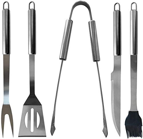 Stainless Steel BBQ Tool Set with Portable Bag (5PCS)