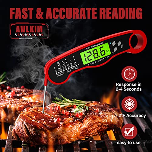 Digital Meat Thermometer - Fast Read for Grilling & Cooking
