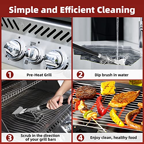 Ceekan Outdoor BBQ Grill Cleaner Brush and Scraper