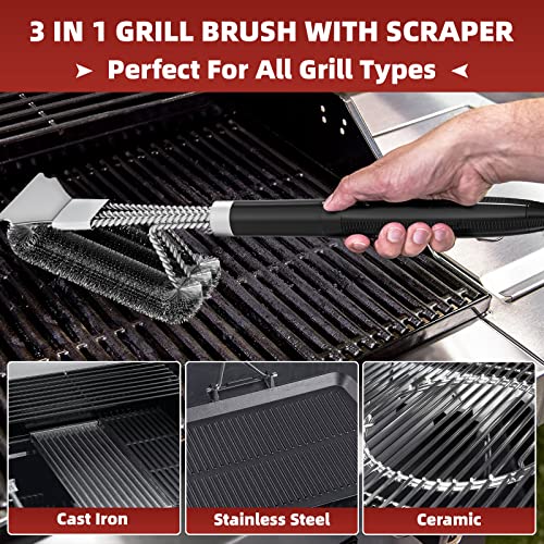 Ceekan Outdoor BBQ Grill Cleaner Brush and Scraper