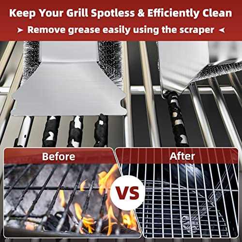 Ceekan Outdoor BBQ Grill Cleaner Brush and Scraper