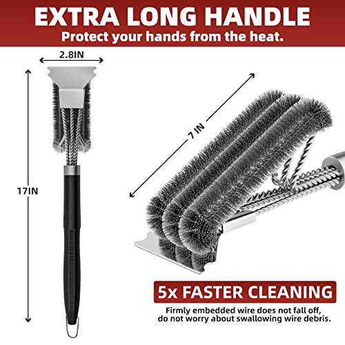 Ceekan Outdoor BBQ Grill Cleaner Brush and Scraper