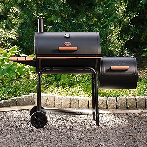 Char-Griller Smokin Pro Charcoal Grill + Side Fire Box