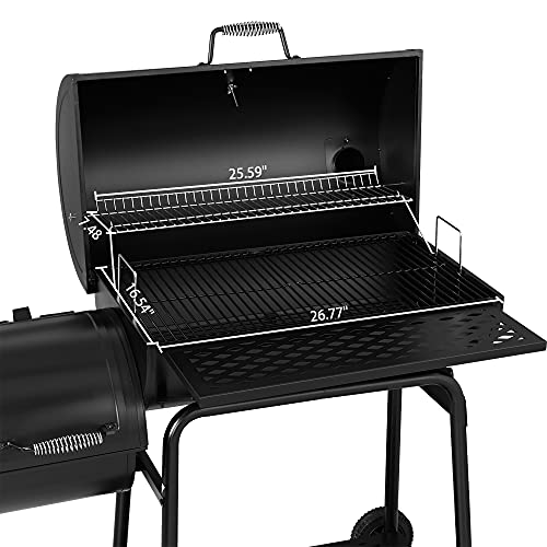 Royal Gourmet CC1830FC Charcoal Grill Offset Smoker - Black
