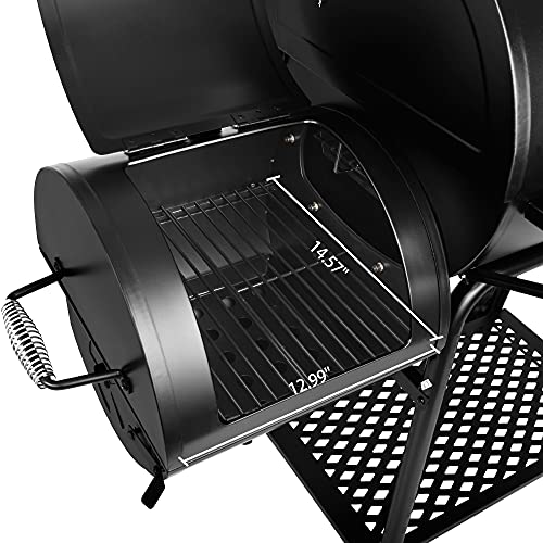 Royal Gourmet CC1830FC Charcoal Grill Offset Smoker - Black