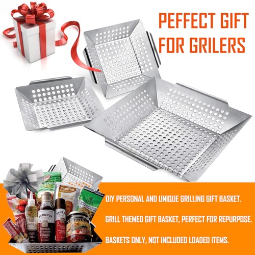 Stainless Steel Veggie Grill Basket Set