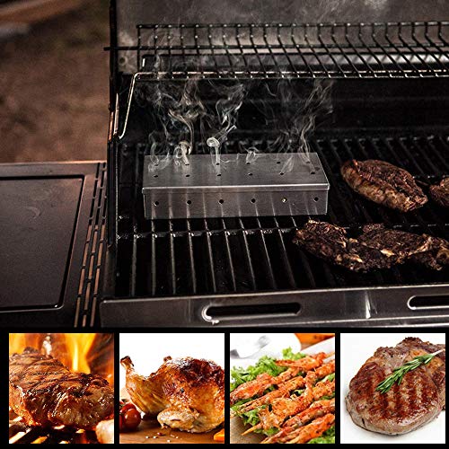 Stainless Steel Smoker Box for BBQ Grilling