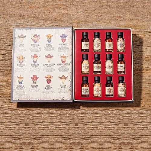Wild Western BBQ Sauce and Rubs Gift Set, Set of 12
