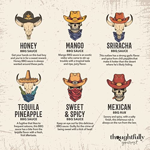 Wild Western BBQ Sauce and Rubs Gift Set, Set of 12