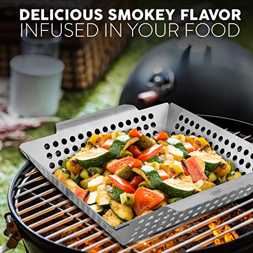 Heavy Duty Stainless Steel Grill Basket for Veggies