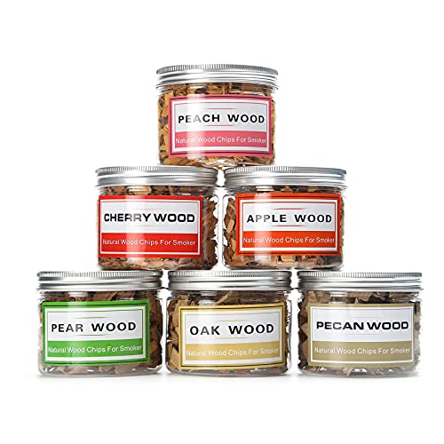 Wood Chips for Smoker Grill: Pecan, Oak, Cherry, Apple