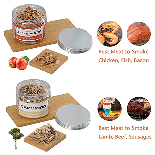 Wood Chips for Smoker Grill: Pecan, Oak, Cherry, Apple