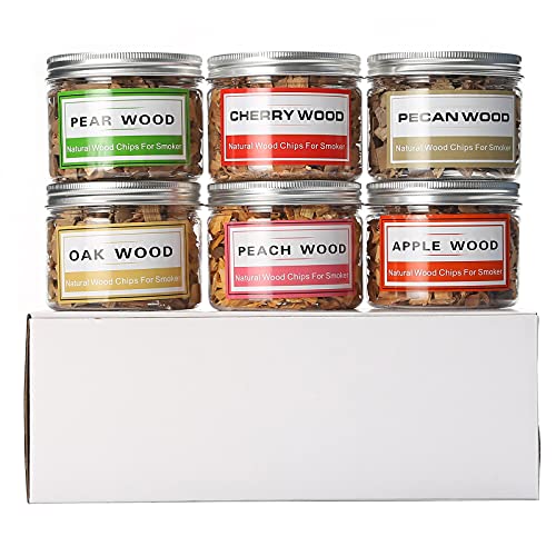 Wood Chips for Smoker Grill: Pecan, Oak, Cherry, Apple