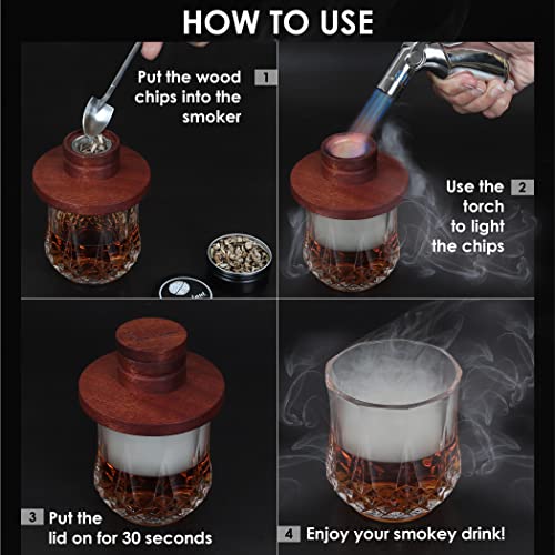 8 Natural Wood Flavor Smoker Kit: Whiskey Cocktail Old Fashioned