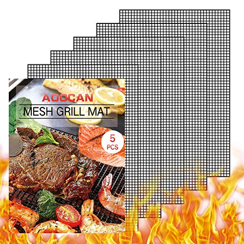 Heavy Duty BBQ Grill Mesh Mat - Set of 5