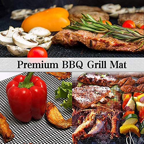 Heavy Duty BBQ Grill Mesh Mat - Set of 5