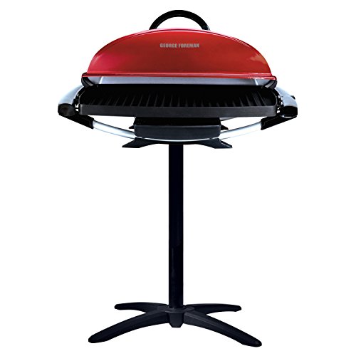 George Foreman Indoor/Outdoor Electric Grill, Red, GFO201R