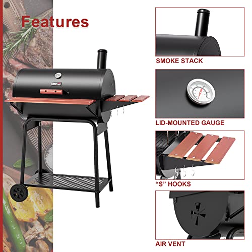 Royal Gourmet Barrel Charcoal Grill - 627 sq in