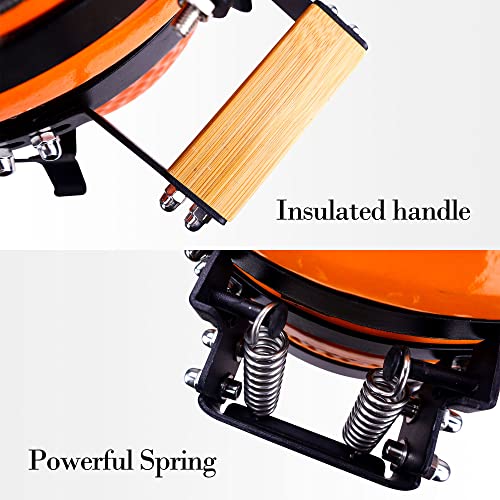 Orange Ceramic Charcoal BBQ Kamado Grill - Portable