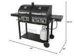 Dual Fuel Charcoal and Gas Grill Combo