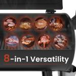 Z GRILLS 8-in-1 BBQ Smoker Grill